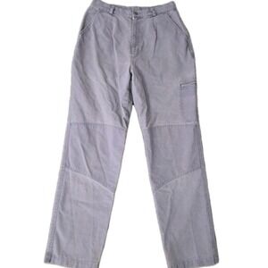 VINTAGE LL Bean Pants Womens 8 Purple Outdoor Double Knee Canvas Workwear